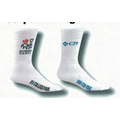 Custom Mid Calf Heel & Toe Socks w/ Scattered Logo (10-13 Large)